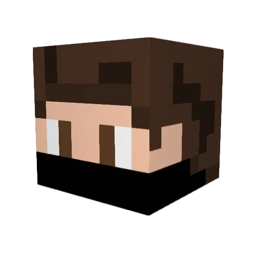ferhatgec Minecraft avatar head, 3D render
