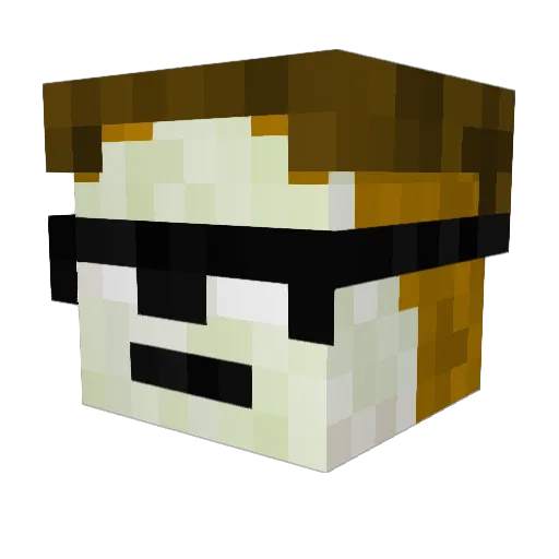 ferienjh Minecraft avatar head, 3D render