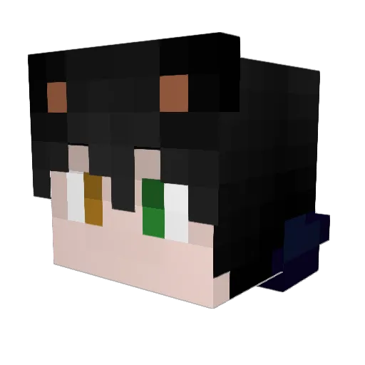 ferinoVT Minecraft avatar head, 3D render