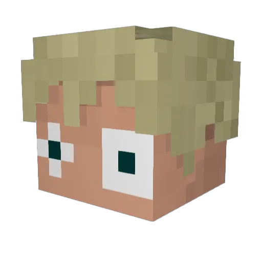 ferleaf Minecraft avatar head, 3D render