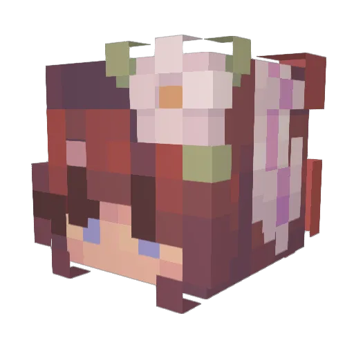 fern88 Minecraft avatar head, 3D render