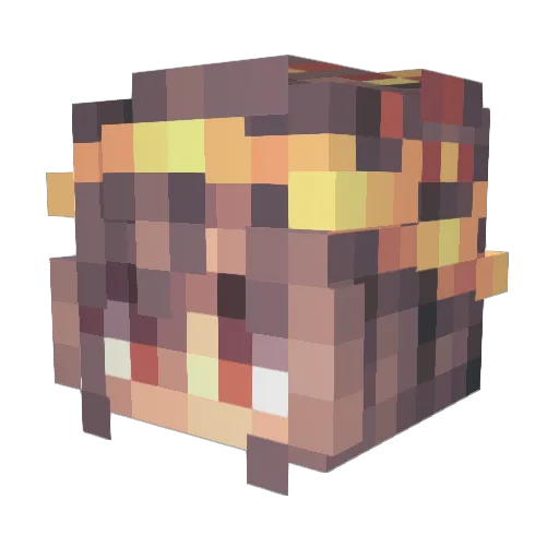 fernadoyu Minecraft avatar head, 3D render