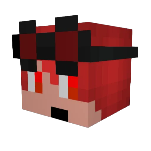 fernandobento Minecraft avatar head, 3D render