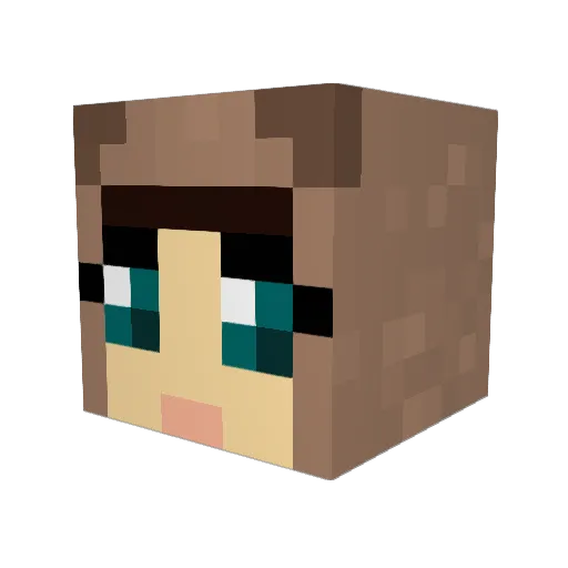 fernandohun Minecraft avatar head, 3D render