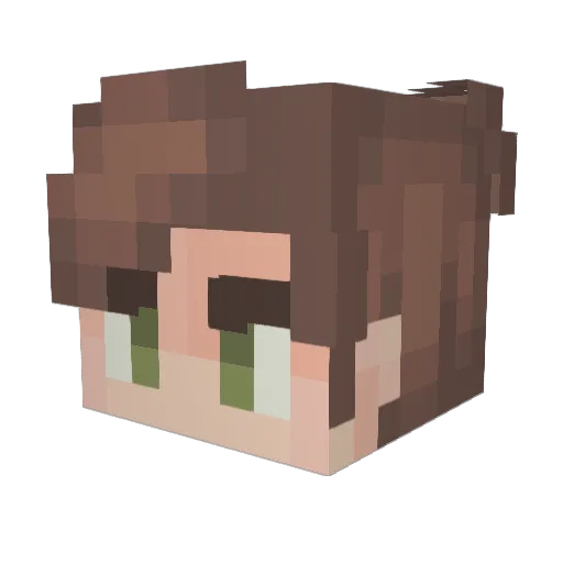 ferneo Minecraft avatar head, 3D render