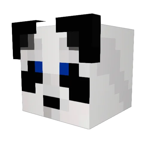 fernet_ Minecraft avatar head, 3D render