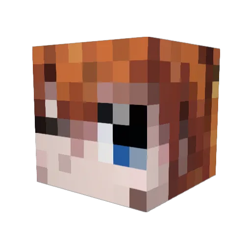 fernk Minecraft avatar head, 3D render