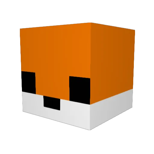 fernofoxx Minecraft avatar head, 3D render