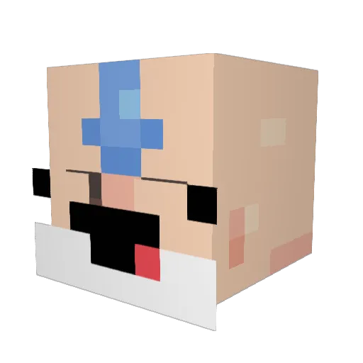 ferogo Minecraft avatar head, 3D render