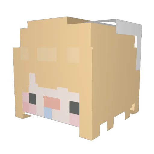 ferozomal Minecraft avatar head, 3D render