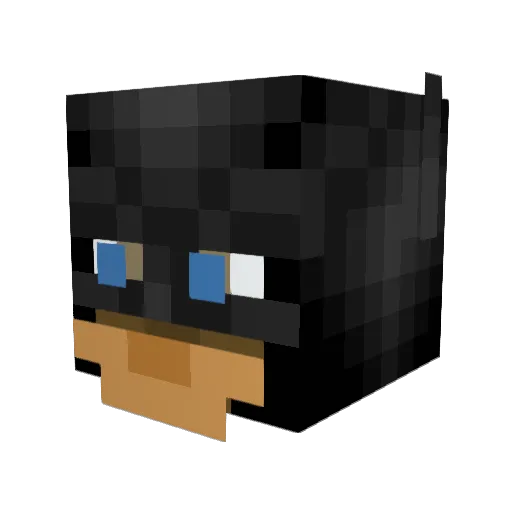 ferrii Minecraft avatar head, 3D render