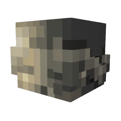 ferrola Minecraft avatar head, 3D render