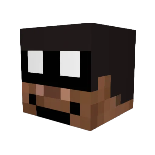 fertach Minecraft avatar head, 3D render