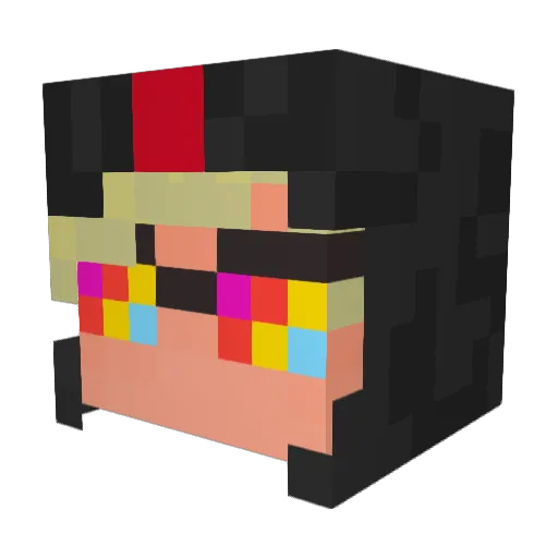 ferzein Minecraft avatar head, 3D render