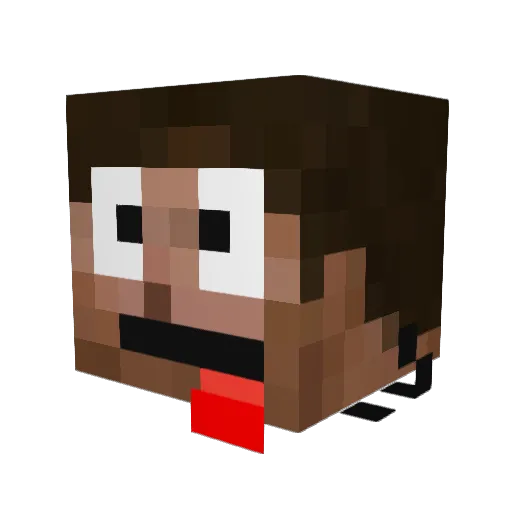 fesco Minecraft avatar head, 3D render