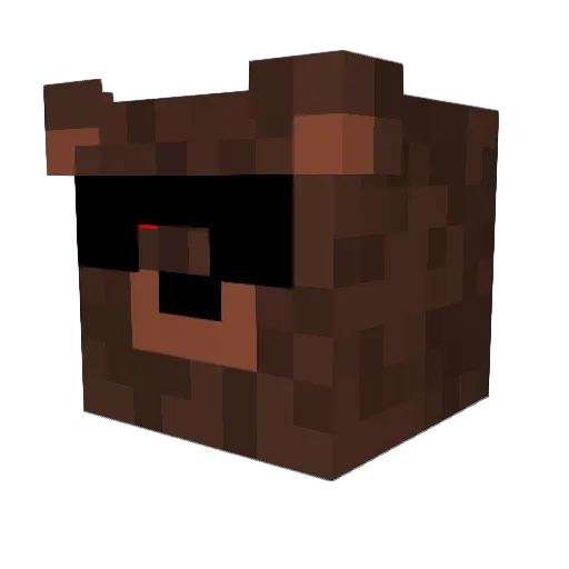 fesicousman Minecraft avatar head, 3D render
