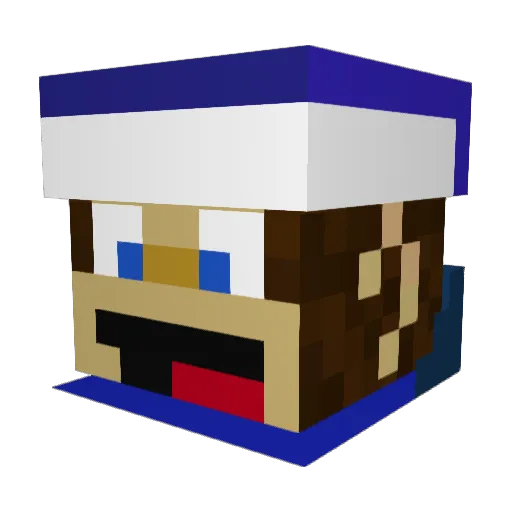 festivmonkey Minecraft avatar head, 3D render