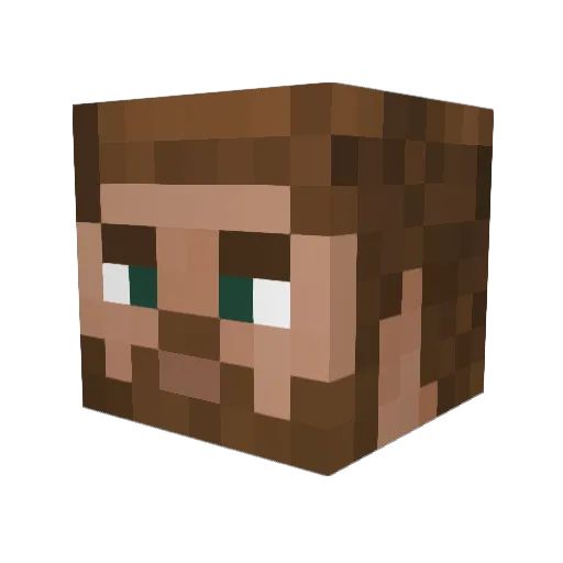 fetoro Minecraft avatar head, 3D render