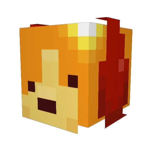 fettklumpen Minecraft avatar head, 3D render