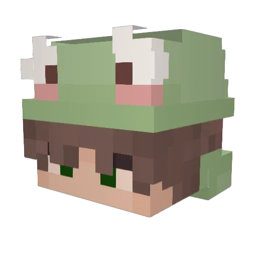 feverplead Minecraft avatar head, 3D render