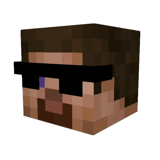 feviclol Minecraft avatar head, 3D render