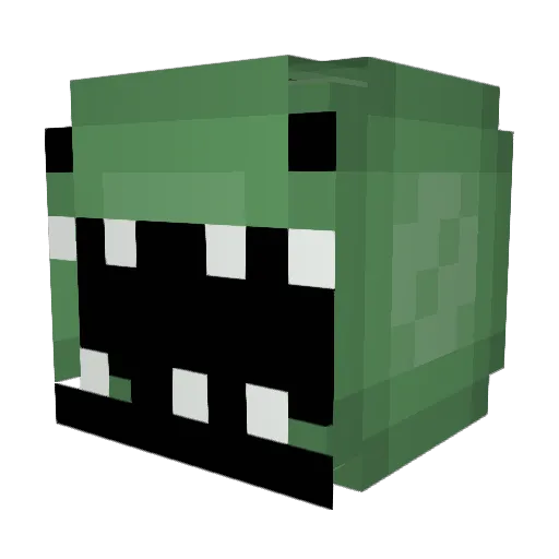 fewrw Minecraft avatar head, 3D render