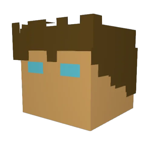 fex305 Minecraft avatar head, 3D render