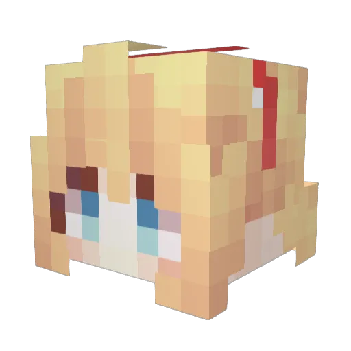 feyded_ Minecraft avatar head, 3D render