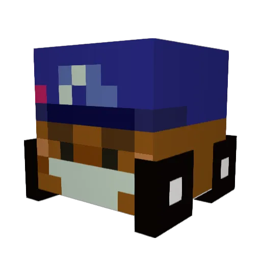feznr Minecraft avatar head, 3D render