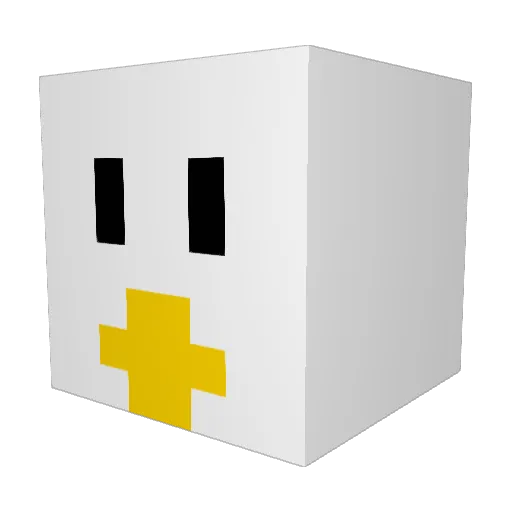 ff7gu Minecraft avatar head, 3D render