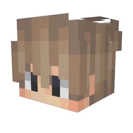 ff9fbd Minecraft avatar head, 3D render