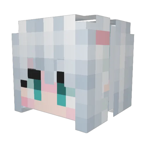 ff_DADA Minecraft avatar head, 3D render
