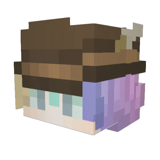 ffatt Minecraft avatar head, 3D render