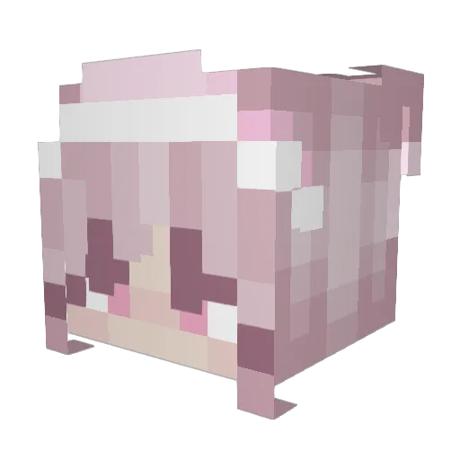ffayetality Minecraft avatar head, 3D render