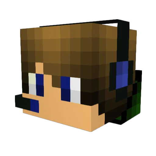 ffbastyle Minecraft avatar head, 3D render