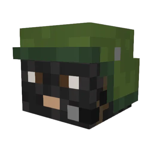 ffdjg Minecraft avatar head, 3D render