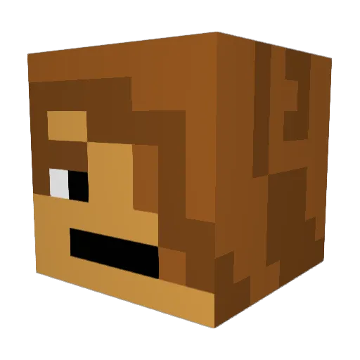 ffeminem Minecraft avatar head, 3D render
