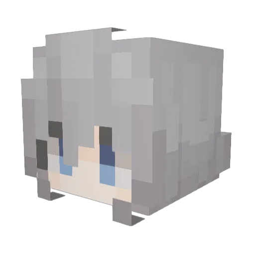 fff_zjz Minecraft avatar head, 3D render
