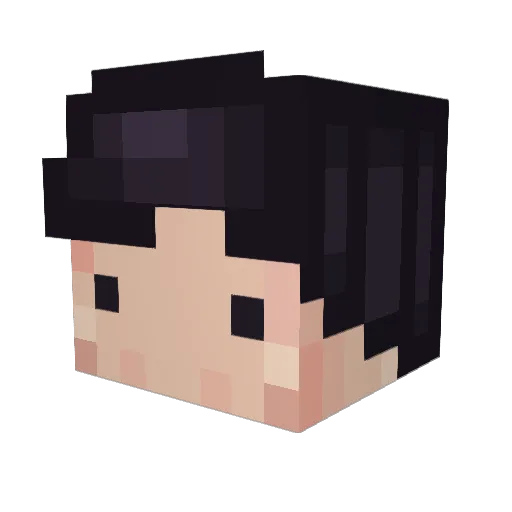 fffabiano Minecraft avatar head, 3D render