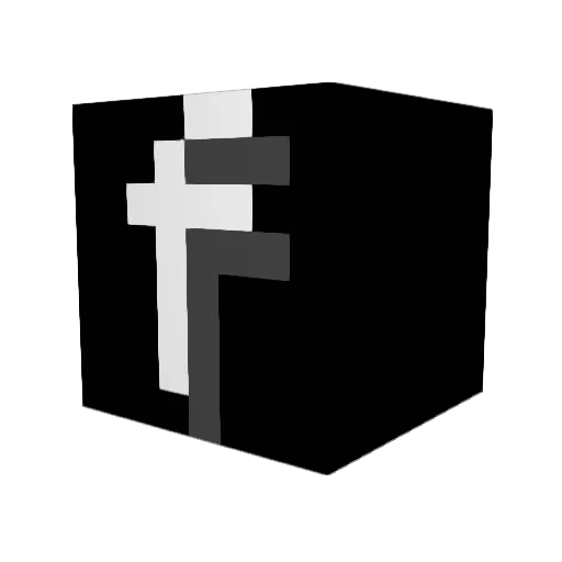 fffffff Minecraft avatar head, 3D render