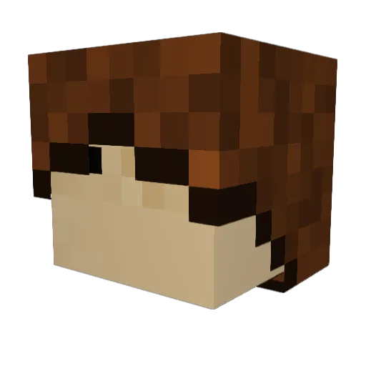 ffffffiretruck Minecraft avatar head, 3D render