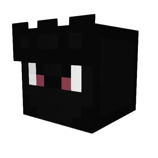 ffffll Minecraft avatar head, 3D render