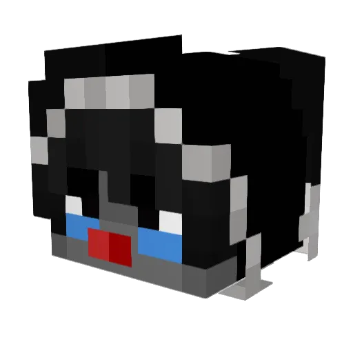 ffffoooouuuurrrr Minecraft avatar head, 3D render