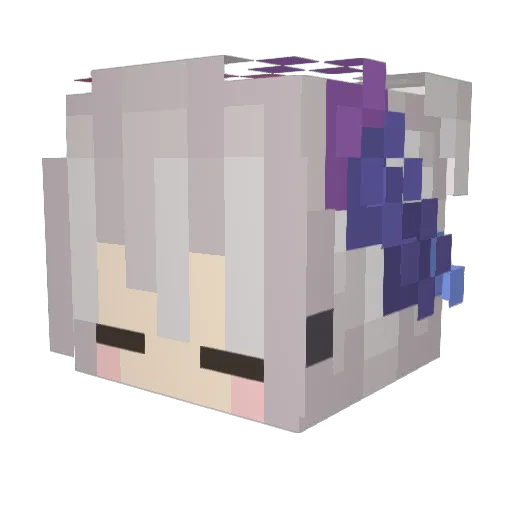 fffuwa Minecraft avatar head, 3D render