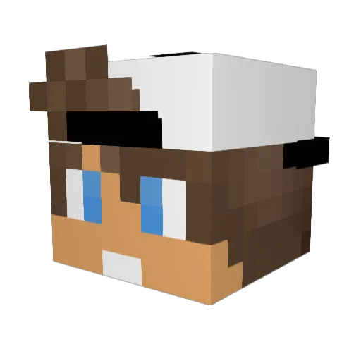 ffgeller Minecraft avatar head, 3D render