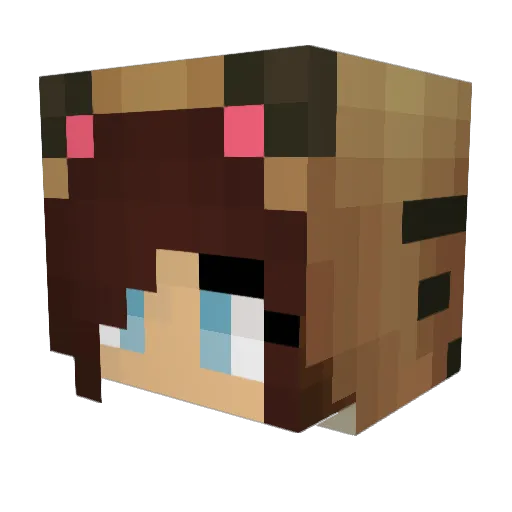 ffifee Minecraft avatar head, 3D render