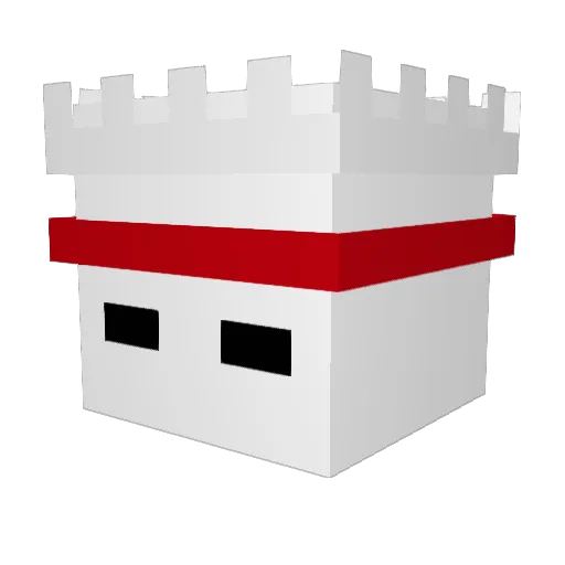 ffiinn Minecraft avatar head, 3D render
