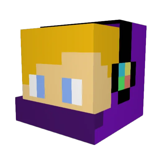 ffinli Minecraft avatar head, 3D render