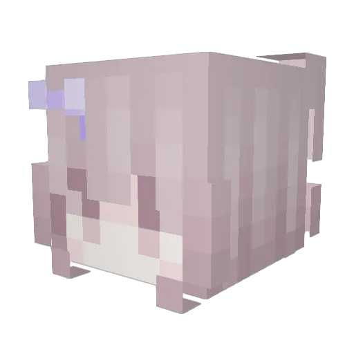ffitsBarney Minecraft avatar head, 3D render