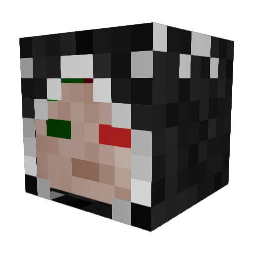 ffivefour Minecraft avatar head, 3D render